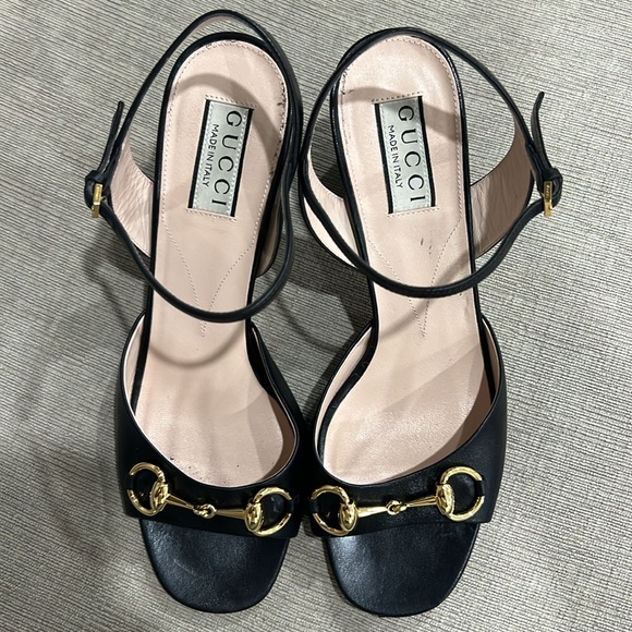 Gucci WOMEN'S MID-HEEL SANDAL WITH HORSEBIT - Picture 3 of 8